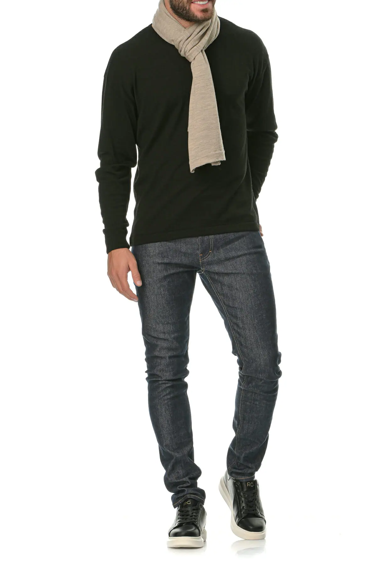 Merino Wool natural Man Scarf - Image 4