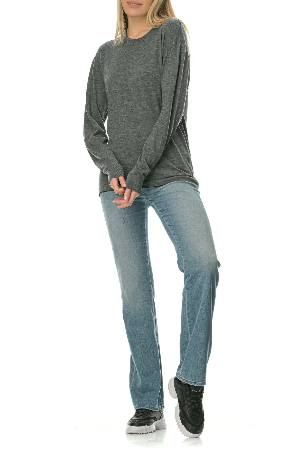 Merino Wool gray T-Shirt Lsl - Image 5