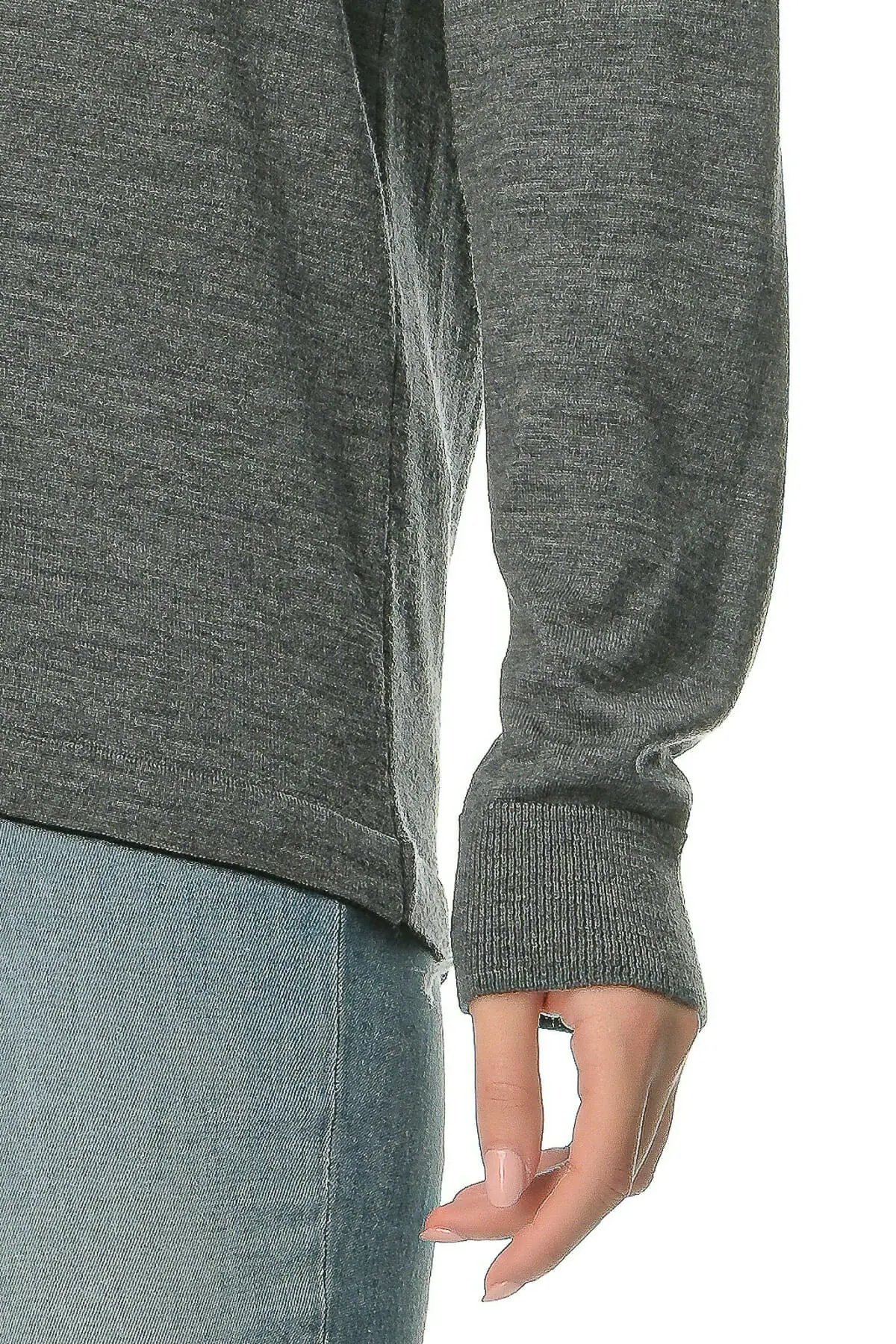 Merino Wool gray T-Shirt Lsl - Image 7