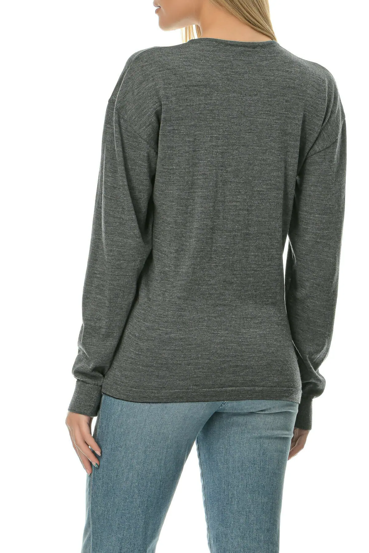 Merino Wool gray T-Shirt Lsl - Image 3