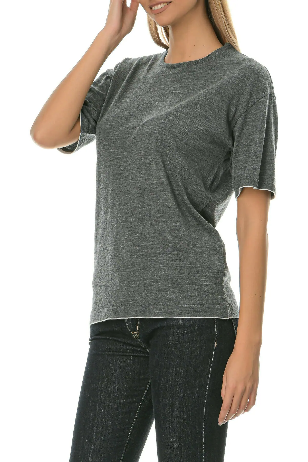 Merino Wool gray T-Shirt - Image 2