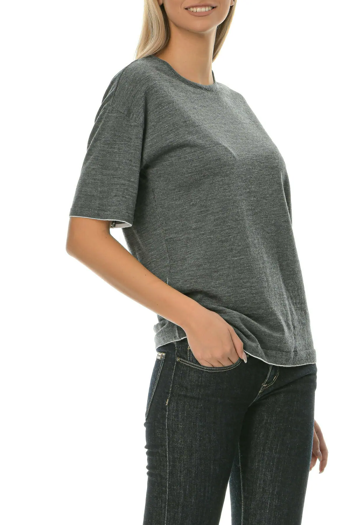 Merino Wool gray T-Shirt - Image 3