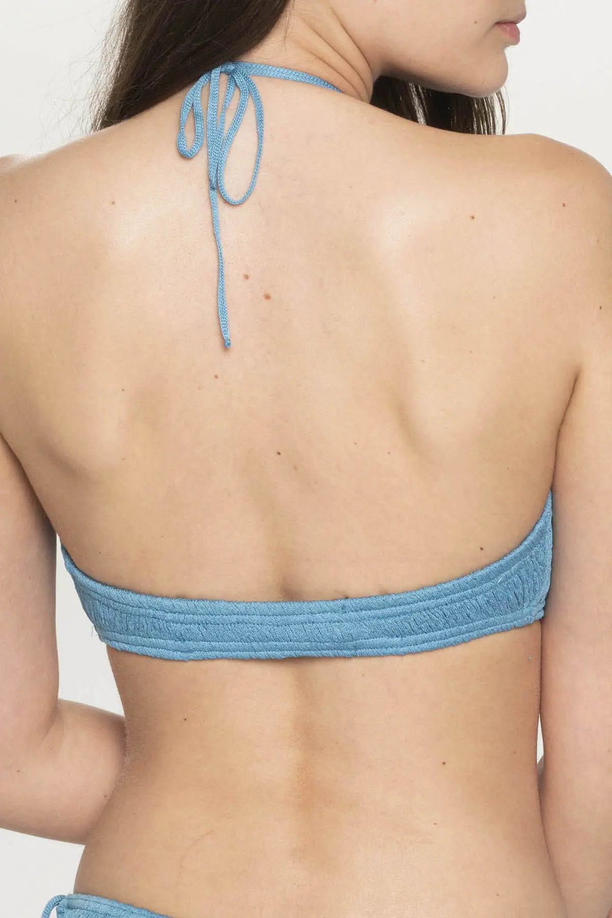 Swimwear Bikini Triangle Monochrome Agean Blue - Image 13