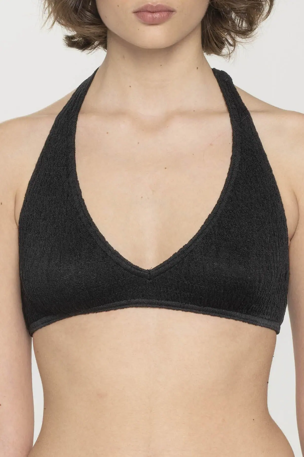 Μαγιό Μπικίνι Τριγωνάκι Μονόχρωμο Μαύρο - Image 2