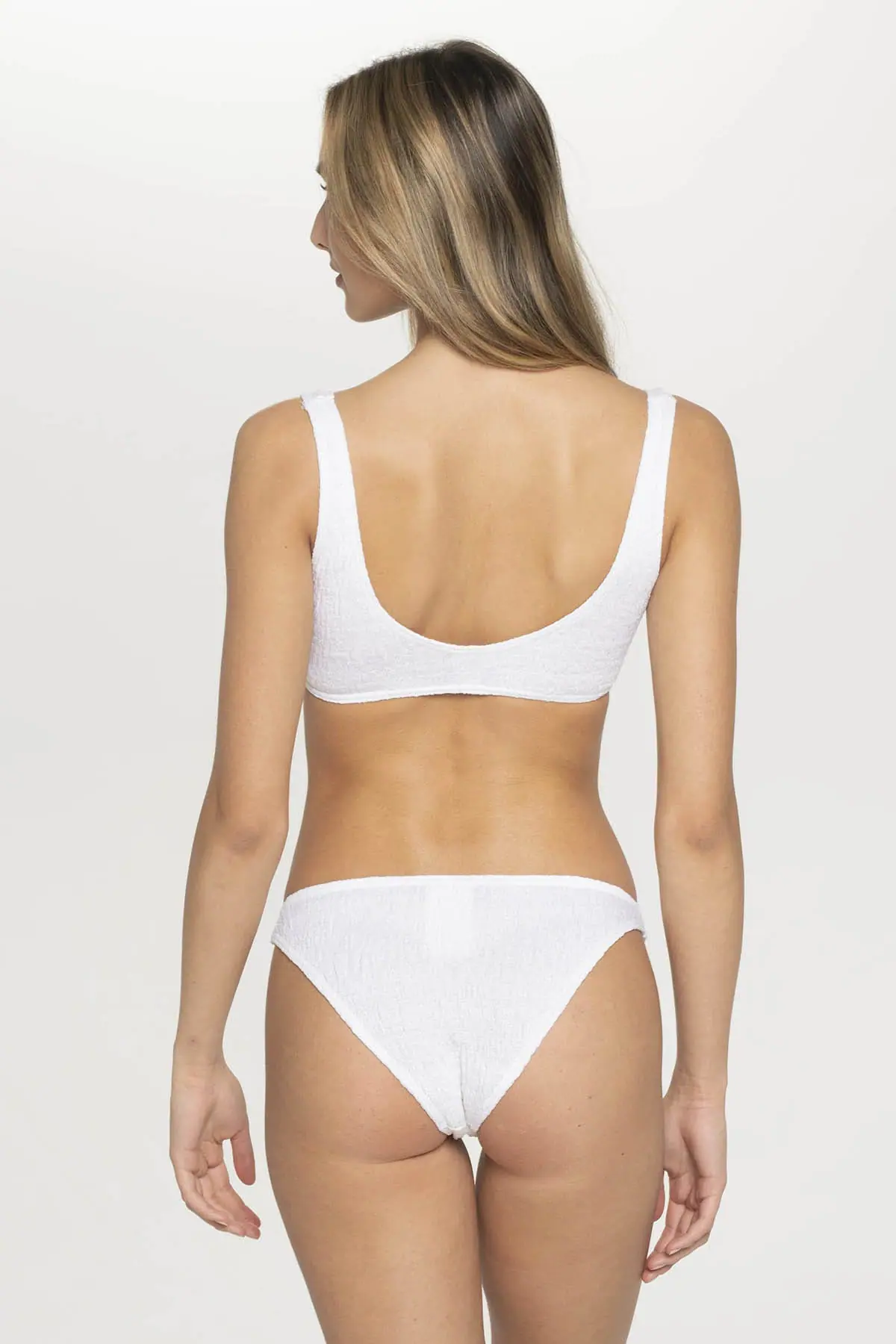 Μαγιό Μπικίνι Μπουστάκι Μονόχρωμο Λευκό - Image 4